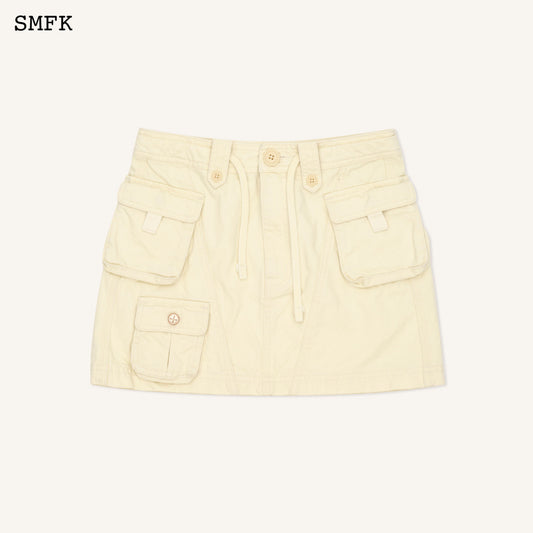 SMFK WildWorld Cream Stray Mini Skirt