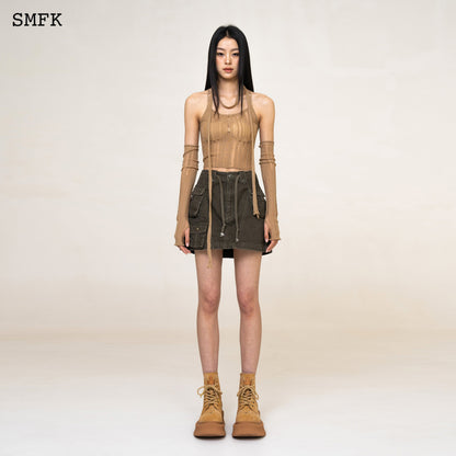 SMFK WildWorld Army Green Stray Mini Skirt