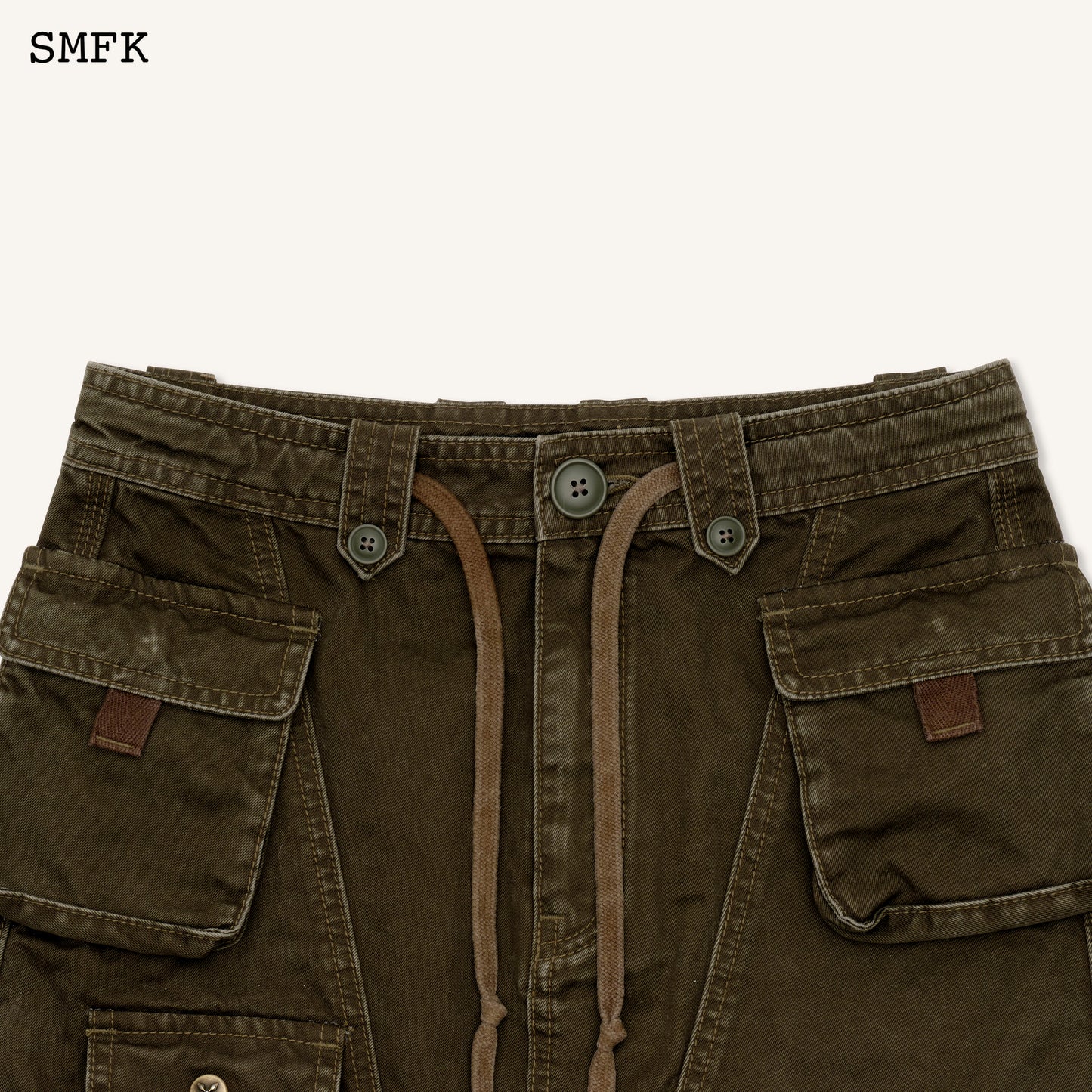 SMFK WildWorld Army Green Stray Mini Skirt