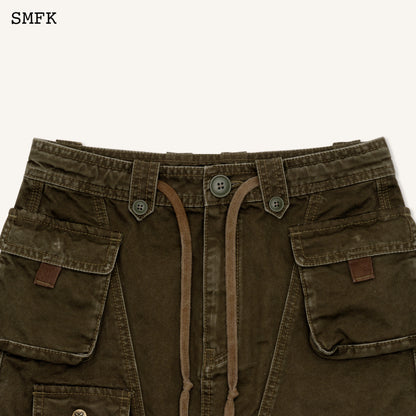 SMFK WildWorld Army Green Stray Mini Skirt