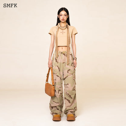 SMFK Compass Cross Slim-Fit Tee In Wheat