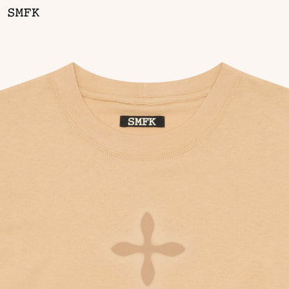 SMFK Compass Cross Slim-Fit Tee In Wheat