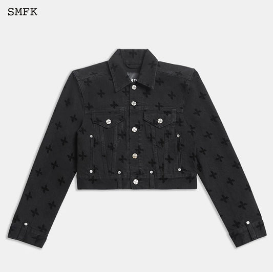SMFK Garden Midnight Black Denim Jacket - Fixxshop