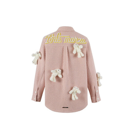 13DE MARZO Mini Doozoo Shirt Jacket Pink Nectar