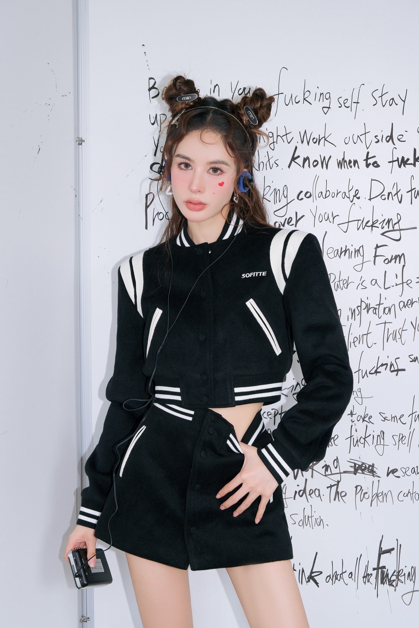 Sofitte Baseball Jacket Black - Fixxshop