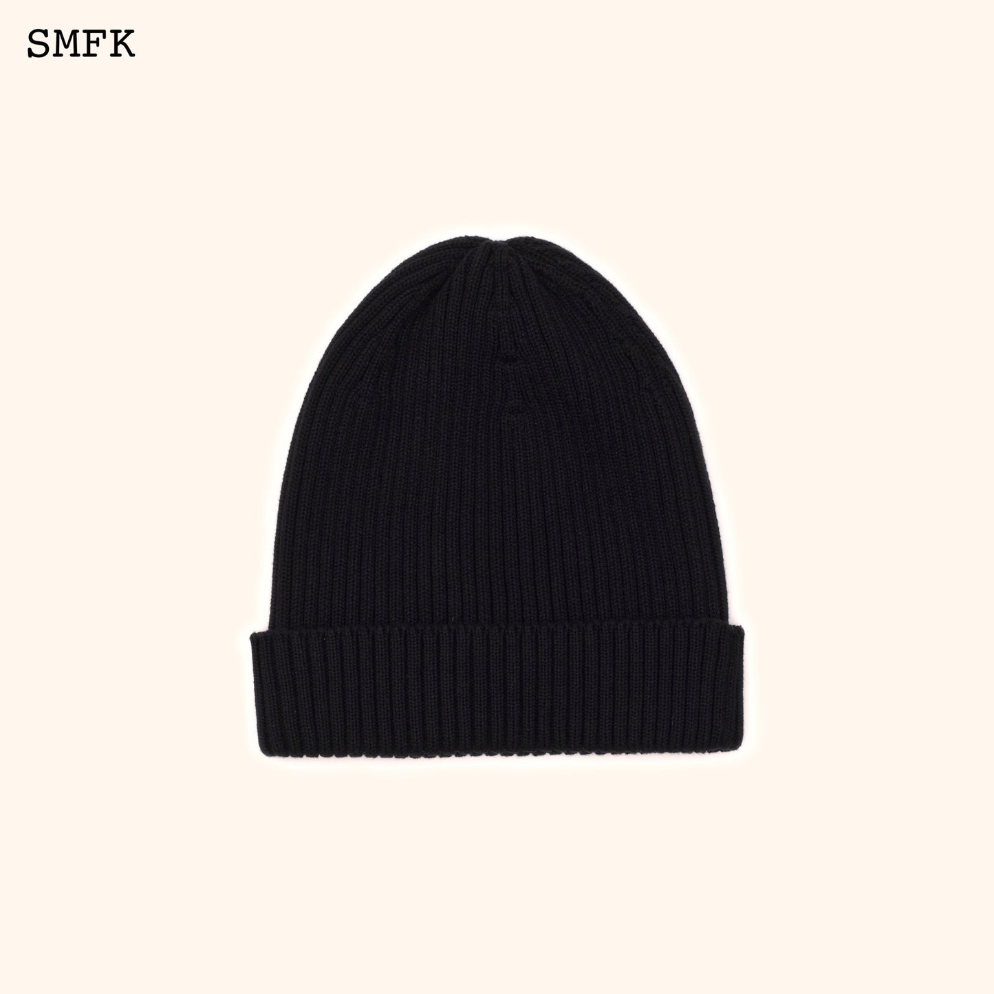 SMFK Compass Cross Cotton Beanie Hat In Black