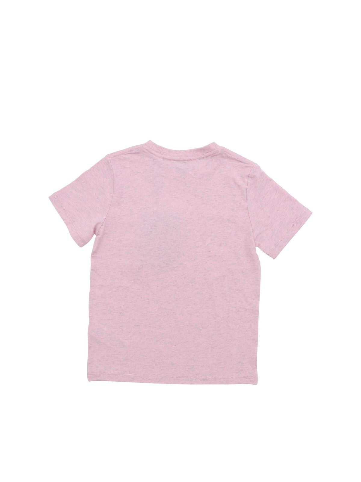 Burberry Kids Logo Print Cotton T-shirt Pink