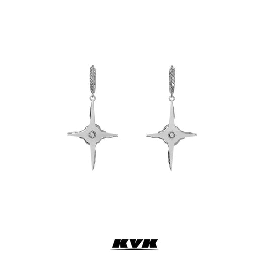 KVK Basic Collection Shiny Cross Earrings - Fixxshop