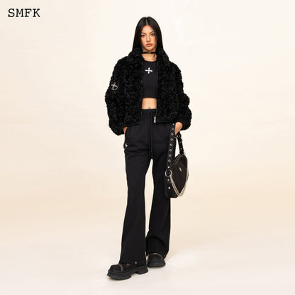 SMFK Compass Classic Cross Flared Sweatpants In Black