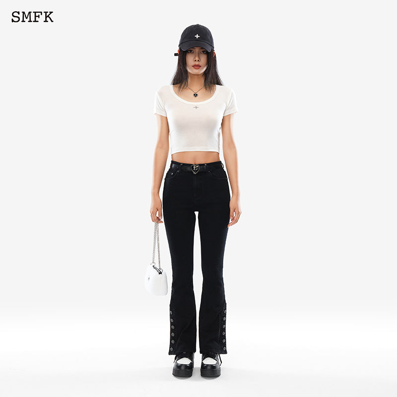 SMFK Mermaid Biker Jeans Black - Fixxshop