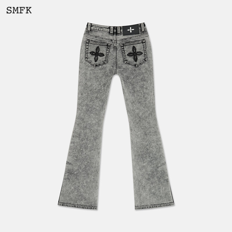 SMFK Mermaid Biker Jeans Black Grey - Fixxshop