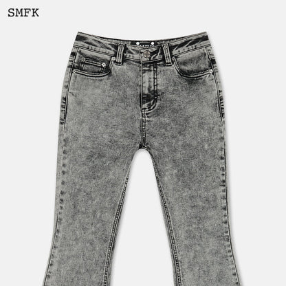 SMFK Mermaid Biker Jeans Black Grey - Fixxshop