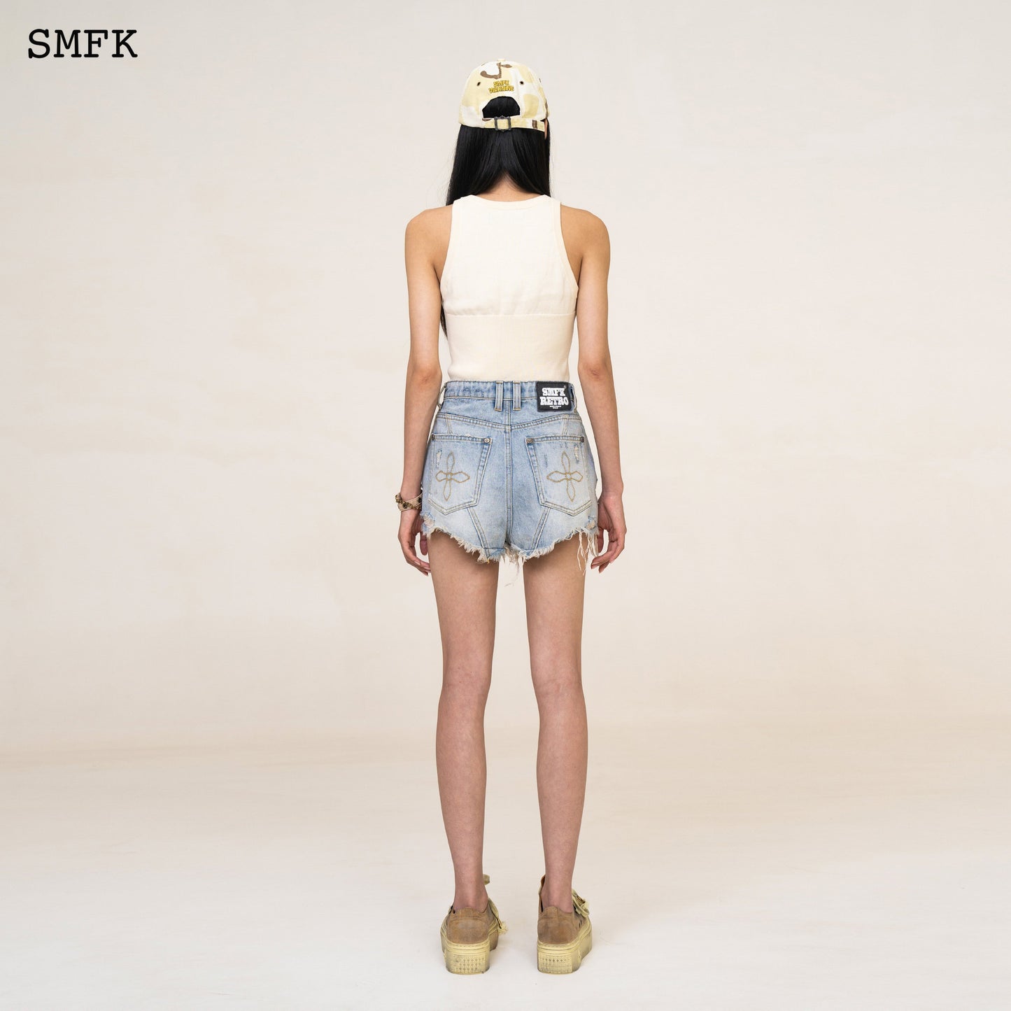 SMFK WildWorld Ice Blue Burning Short Jeans