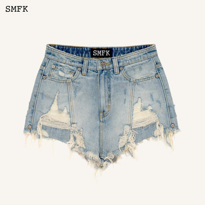 SMFK WildWorld Ice Blue Burning Short Jeans