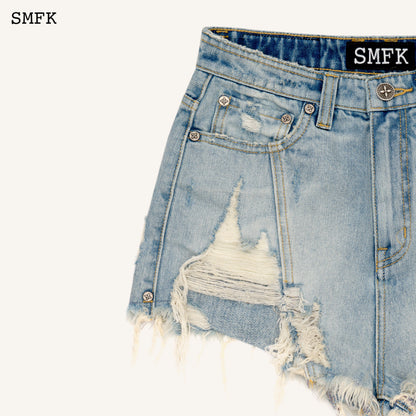 SMFK WildWorld Ice Blue Burning Short Jeans