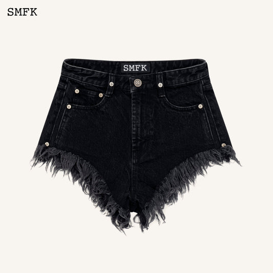 SMFK WildWorld Black Stray Shorts Jeans
