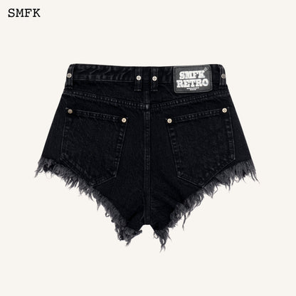 SMFK WildWorld Black Stray Shorts Jeans