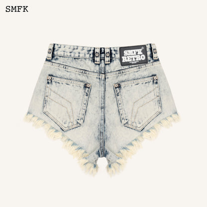 SMFK WildWorld Cream Stray Shorts Jeans