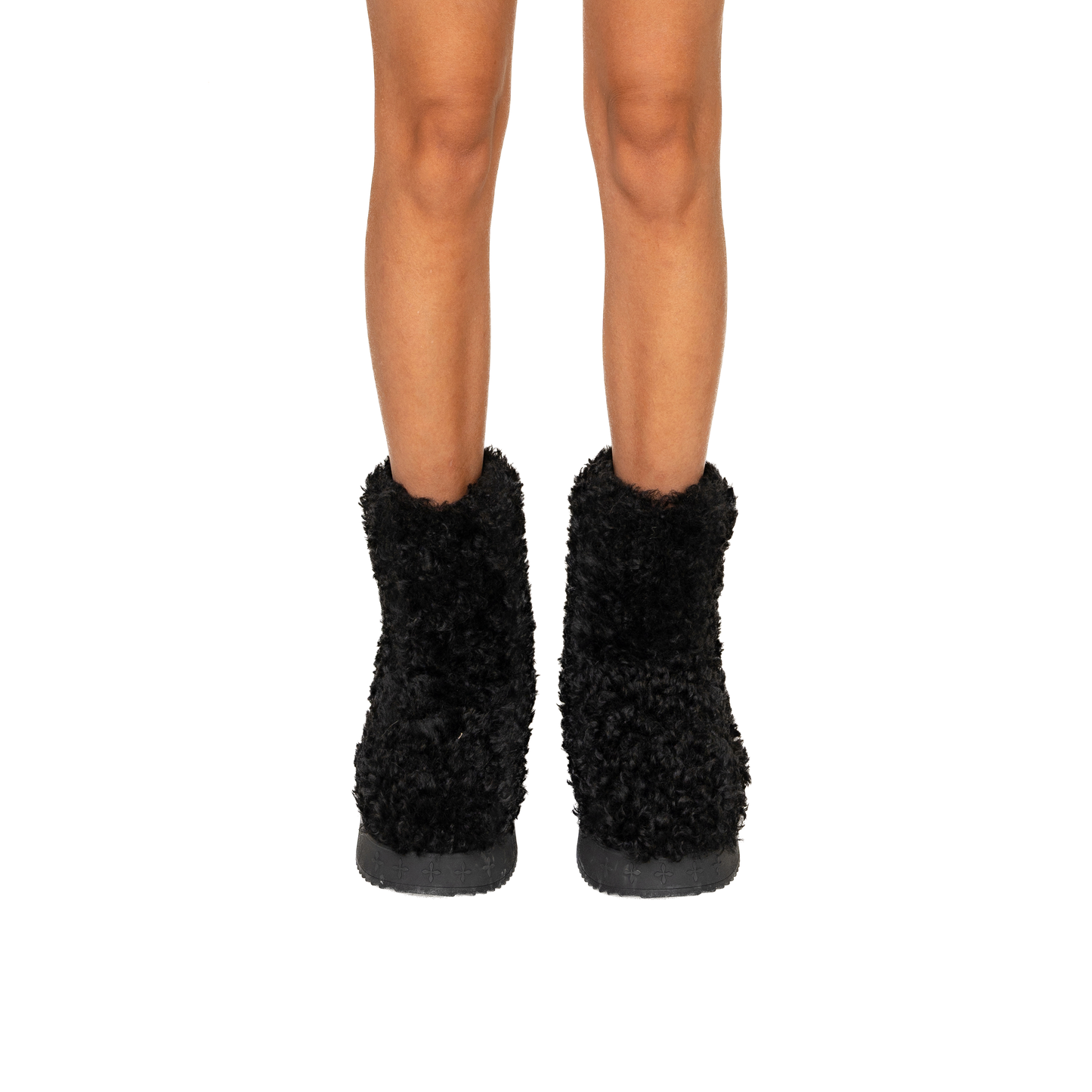 SMFK Compass Woolly Black Fluffy Boots