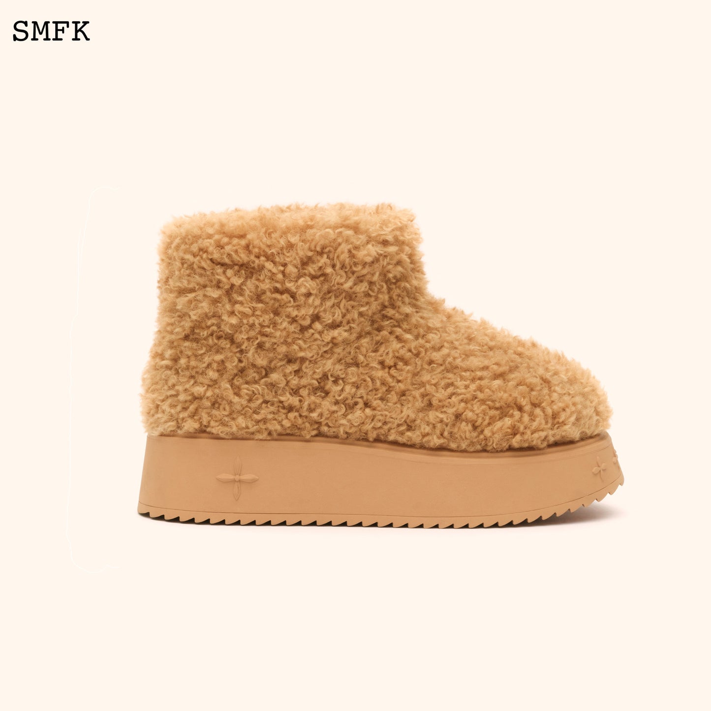 SMFK Compass Woolly Wheat Fluffy Short Boots