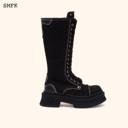 SMFK Compass Desert Black Cookies High Boots