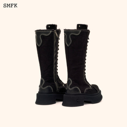 SMFK Compass Desert Black Cookies High Boots