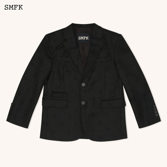 SMFK Garden Black Woolen Oversize Suit