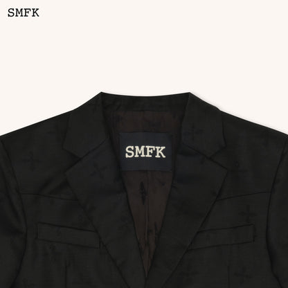 SMFK Garden Black Woolen Oversize Suit