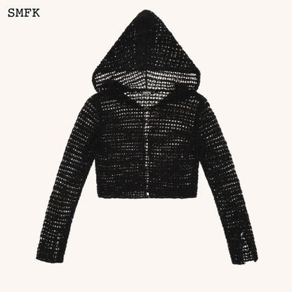 SMFK WildWorld Black Jellyfish Knitted Hoodie