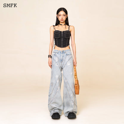 SMFK WildWorld Pheonix Loose Jeans Ocean Blue