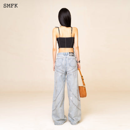 SMFK WildWorld Pheonix Loose Jeans Ocean Blue