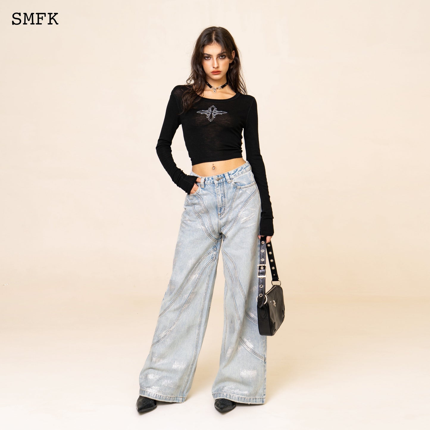 SMFK WildWorld Pheonix Loose Jeans Ocean Blue