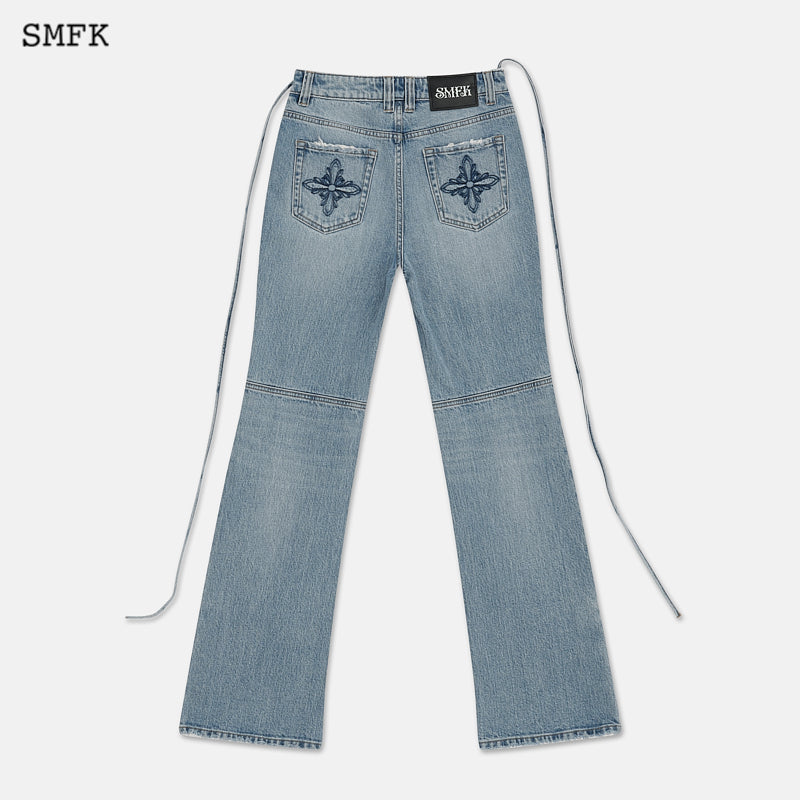 SMFK Mermaid Vintage Denim Jeans Blue - Fixxshop