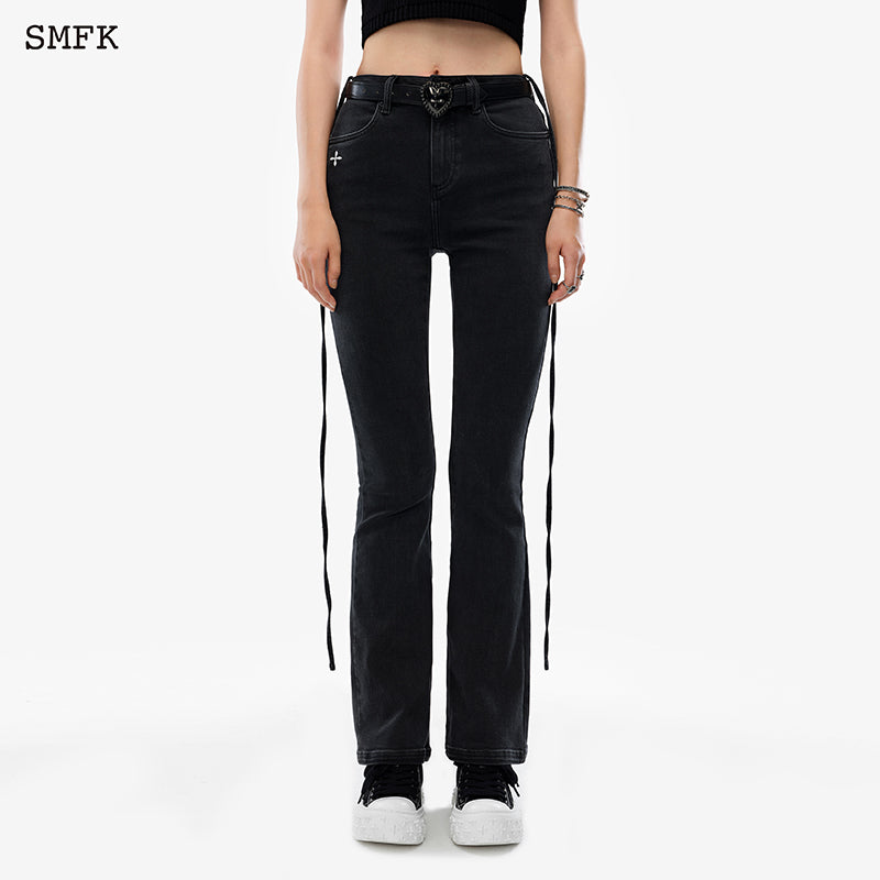 SMFK Mermaid Vintage Denim Jeans Black - Fixxshop