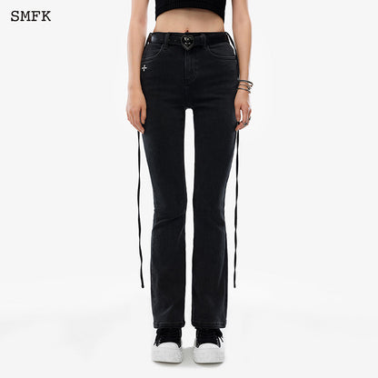 SMFK Mermaid Vintage Denim Jeans Black - Fixxshop