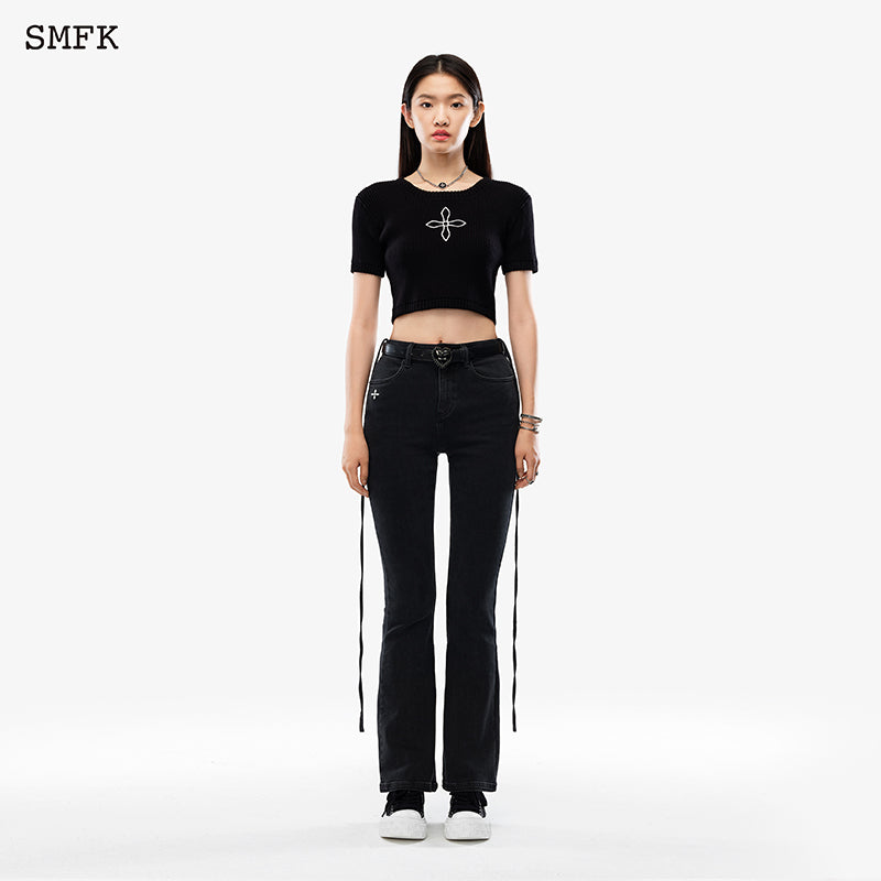 SMFK Mermaid Vintage Denim Jeans Black - Fixxshop