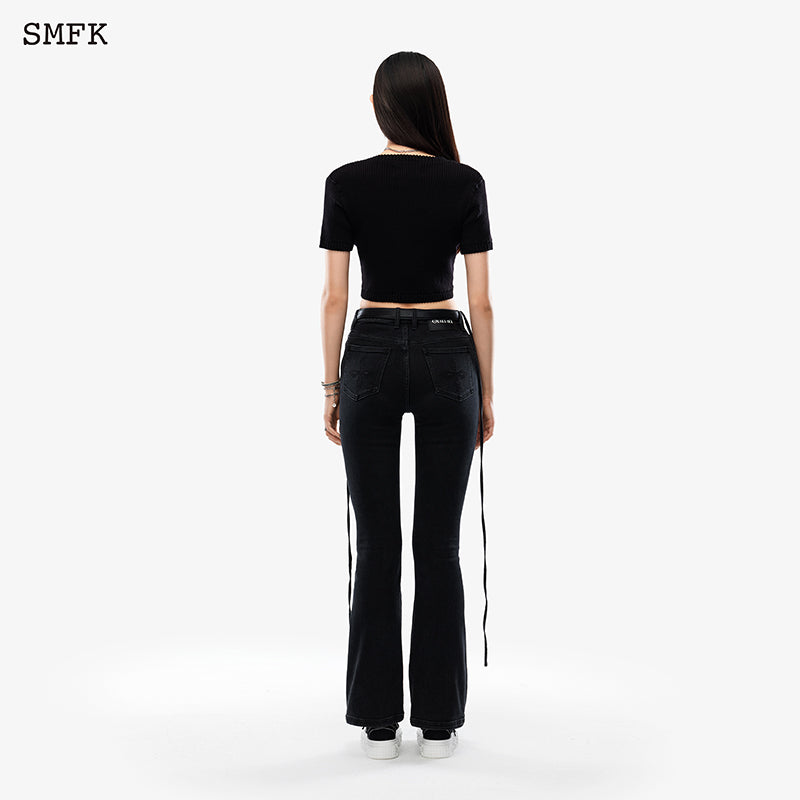 SMFK Mermaid Vintage Denim Jeans Black - Fixxshop