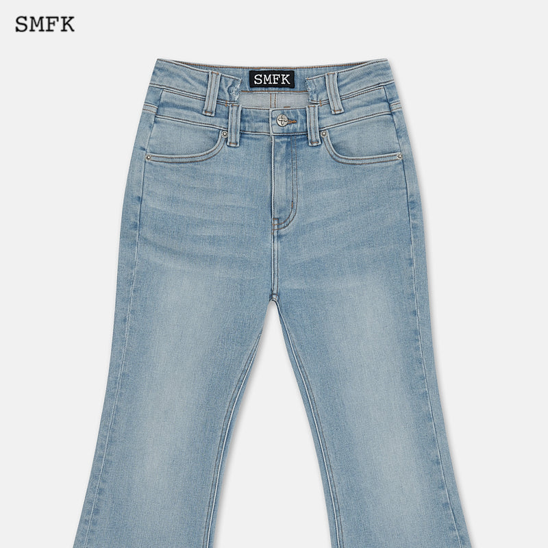 SMFK Mermaid Double Waist Jeans Blue - Fixxshop