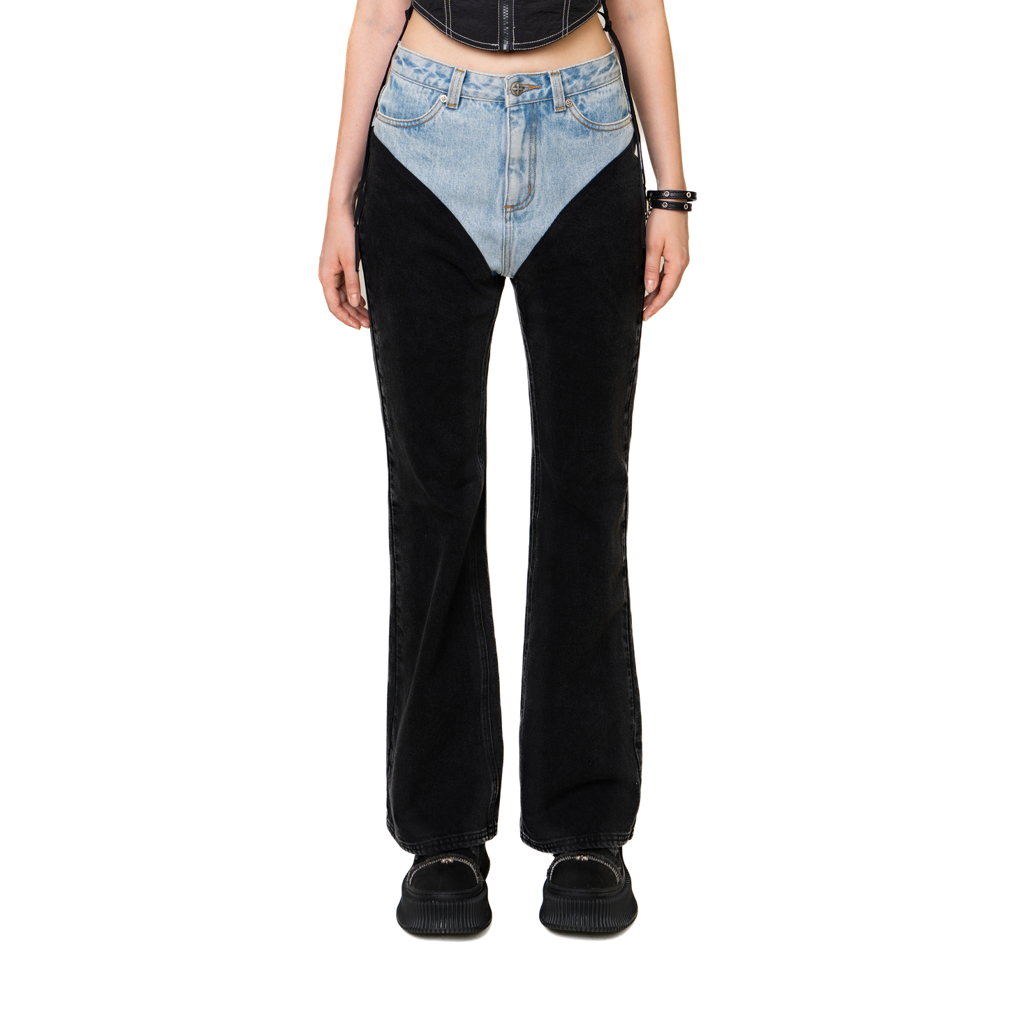 SMFK WildWorld Mermaid Flared Deconstruct Jeans