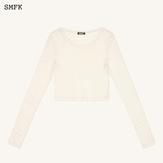 SMFK WildWorld White Dancer Woolen Top