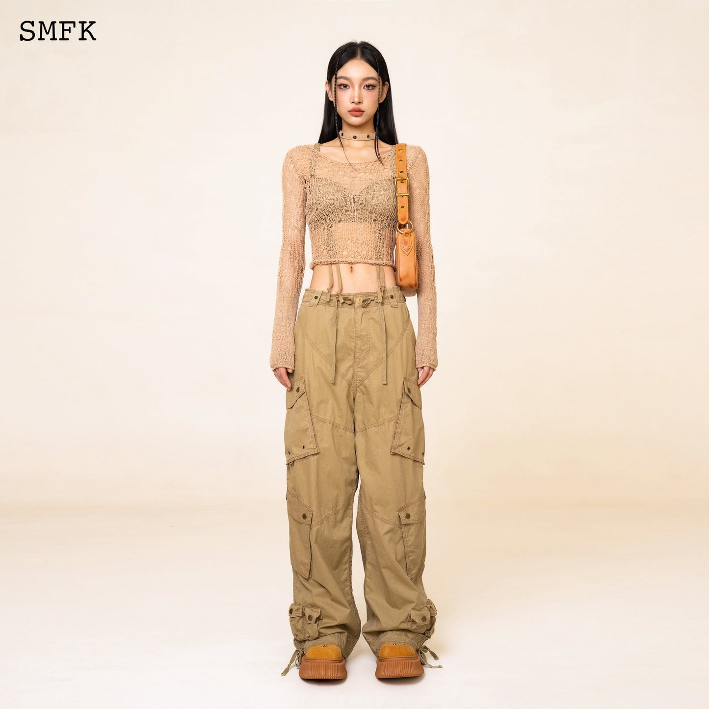 SMFK WildWorld Vintage Paratrooper Pants In Wheat