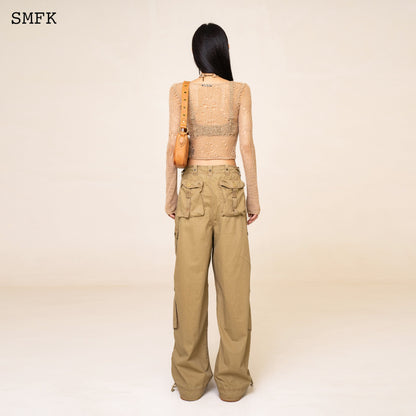 SMFK WildWorld Vintage Paratrooper Pants In Wheat