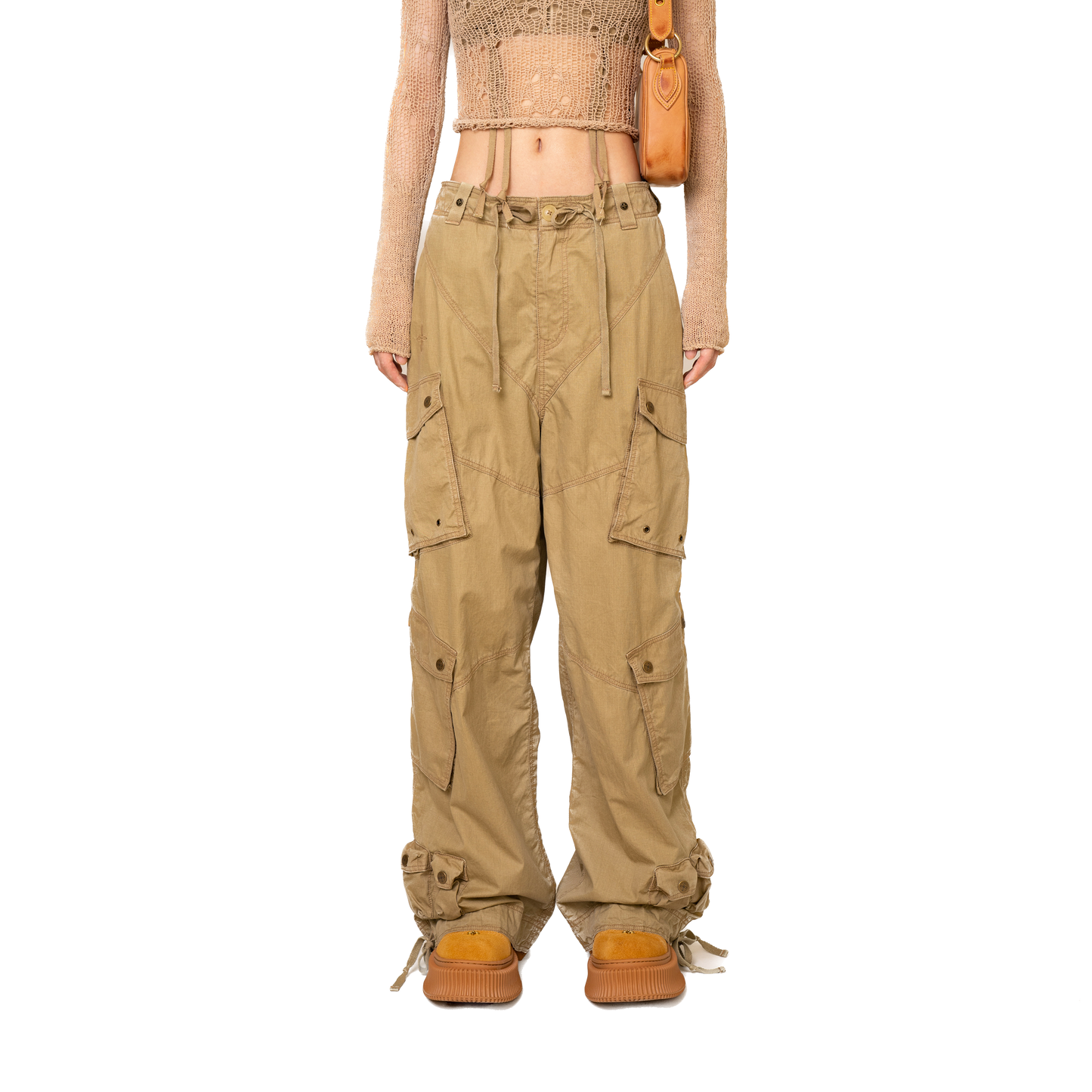 SMFK WildWorld Vintage Paratrooper Pants In Wheat