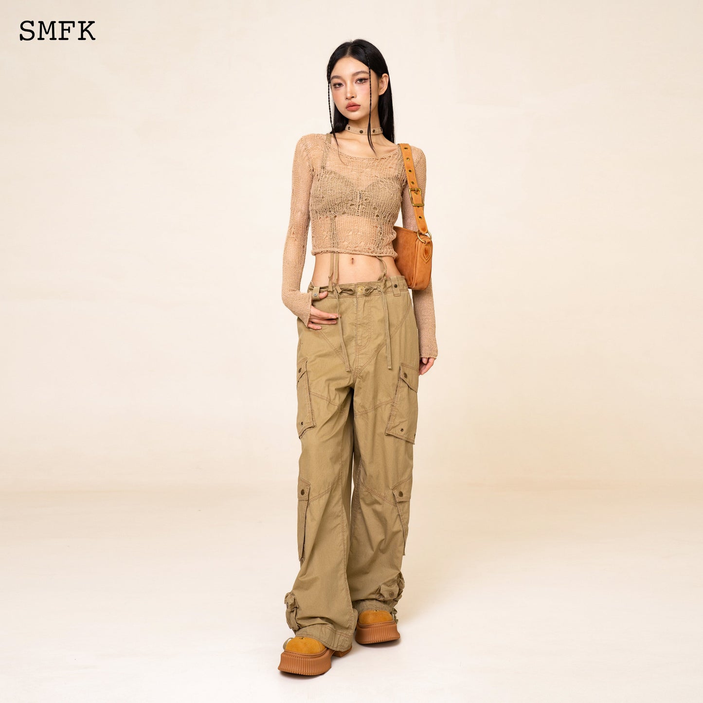 SMFK WildWorld Vintage Paratrooper Pants In Wheat