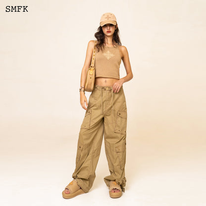 SMFK WildWorld Vintage Paratrooper Pants In Wheat