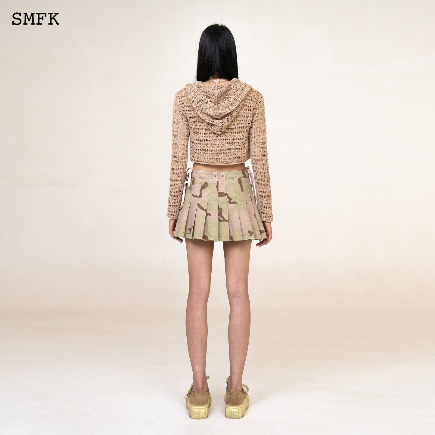 SMFK WildWorld Desert Camouflage Pleated Mini Skirt