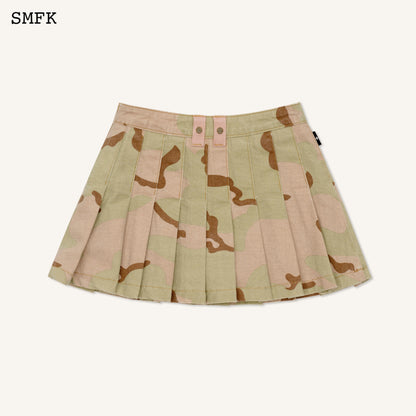 SMFK WildWorld Desert Camouflage Pleated Mini Skirt