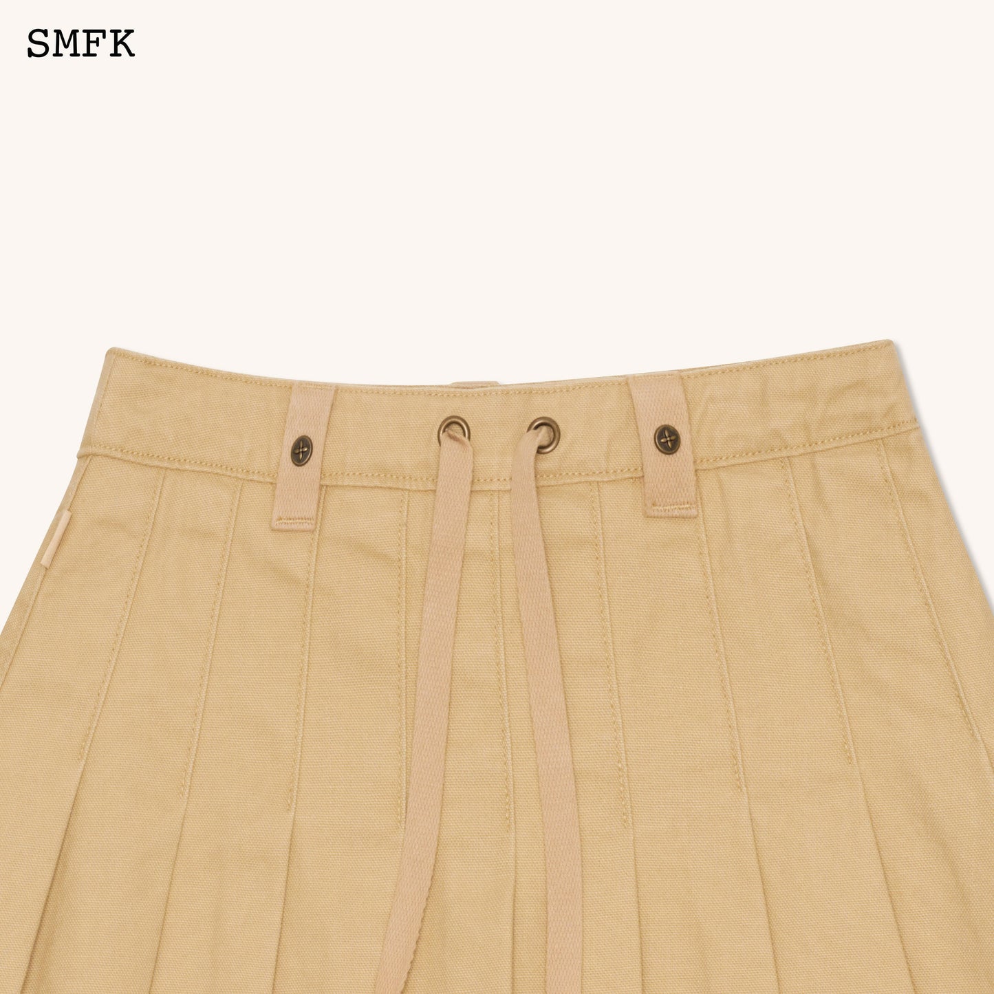 SMFK WildWorld Desert Tactic Pleated Skirt In Wheat