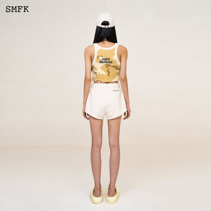 SMFK Cream Compass Vintage Running Shorts Causal