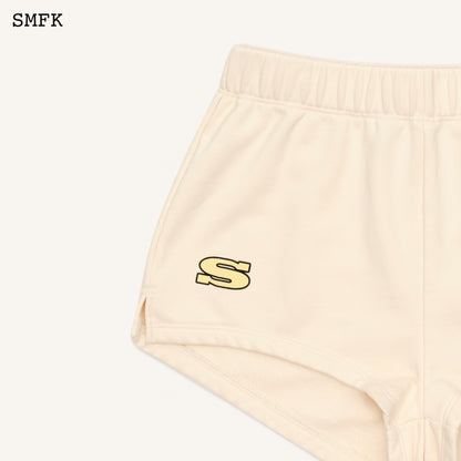 SMFK Cream Compass Vintage Running Shorts Causal